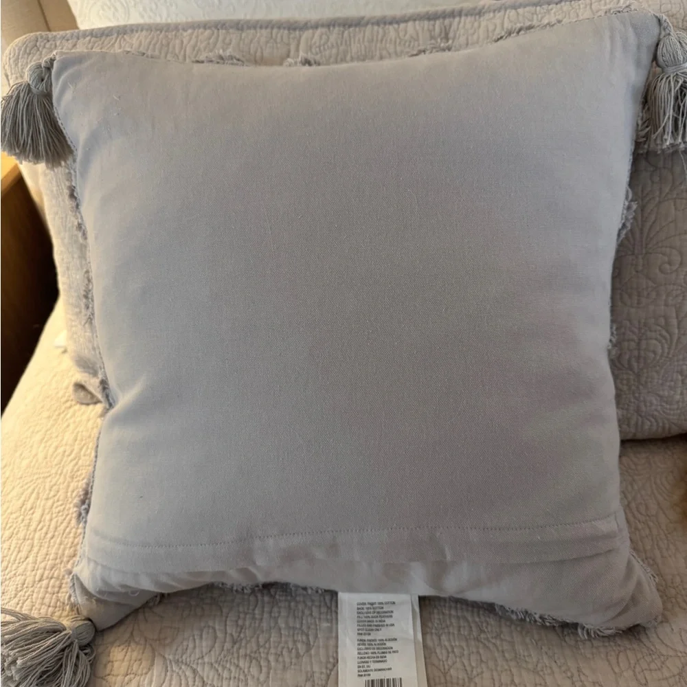 Gray Patterned Throw Pillow - Picture 2 of 2